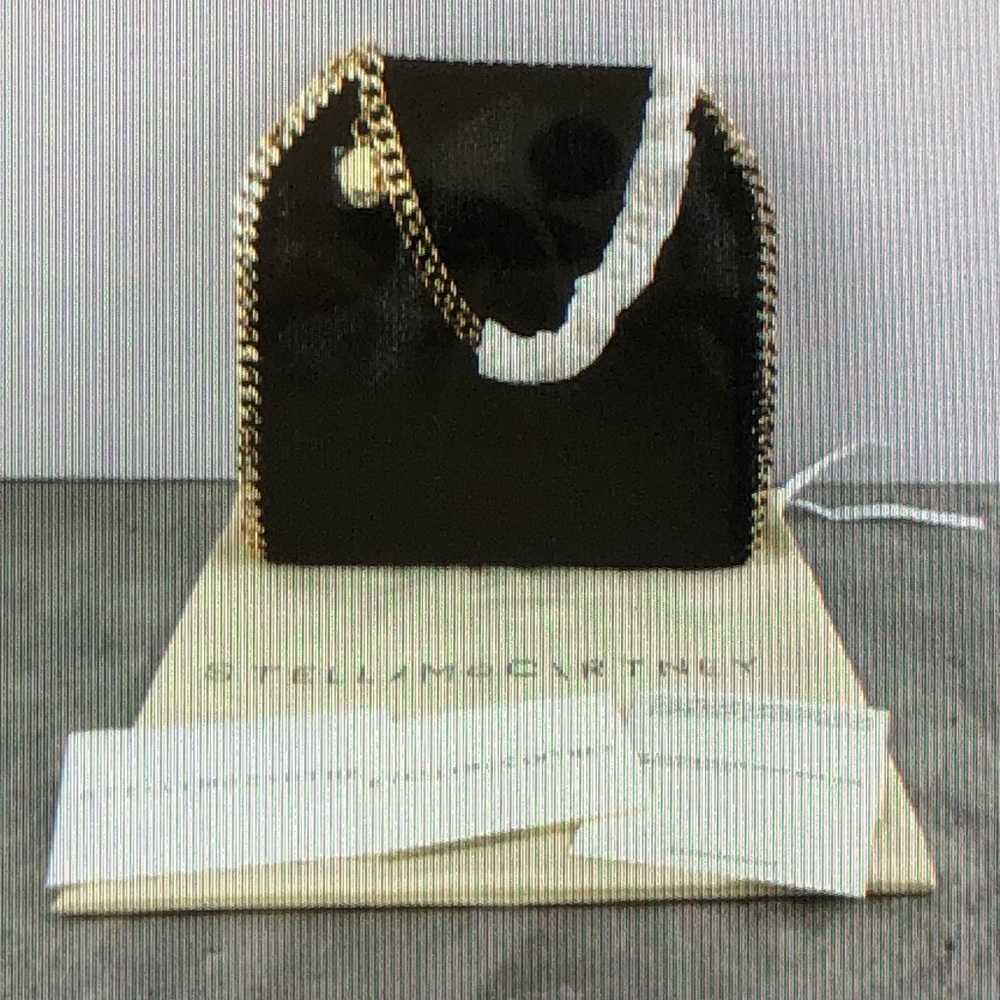 Stella McCartney Black and Gold Shoulder Bag